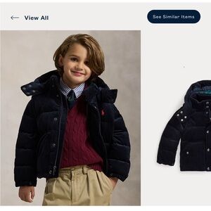 Ralph Lauren convertible Corduroy down jacket